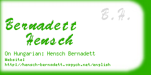 bernadett hensch business card